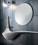 New Design Wall Hung Bathroom Basin with Mirror