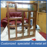 Customized Brown Stainless Steel Boutique Display Rack Home Furniture