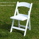 Outdoo White Garden Plastic Resin Folding Chair for Caterer
