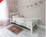 Single Bed in White with Sleigh Design, Astrid Bed Frame