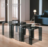 Buy Grey Glass Coffee Nest Table of Modern Style on Line