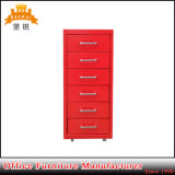 Small Mini Steel Vertical 6-Drawer File Cabinet