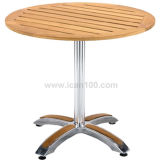 Indoor Furniture Hot Selling Aluminum Wooden Dining Table (DT-06260R8)