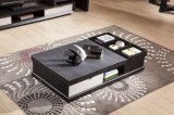 Functional Wooden Coffee Table Withtempered Glass Top (CJ-2031)