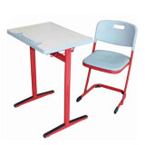 Simple Style of School Classrooms, Furniture, Students Desks and Chairs