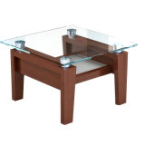 Nice Design Wooden Tea Table with Glass Top End /Coffee Table Hot Sale