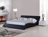 Bedroom Furniture Wooden Bed in Italian Leather