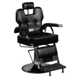 Unique Barber Chair with Special Backrest and Fold-up Footrest