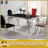 Dining Room Furniture Marble Top and Metal Leg Dining Table