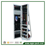 360 Degree Roating Jewelry Standing Cabinet with Dressing Mirror