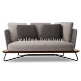 2018 Walden New Aluminium Furniture 2-Seater Sofa/Polyester Outdoor Sofa