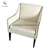 Luxury White Art Deco Hotel Lounge Fabric Chair for Club & Chamber