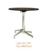 Modern Wooden Folding Round Table for Home Use