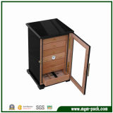 High Quality Black Storage Cigar Cabinet with Humidor