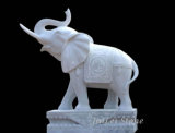 Carving Stone Marble Elephant Animal Sculpture for Garden Statue