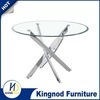 Hot Sale and Cheap Round Clear Tempered Glass Dining Table From Kingnod