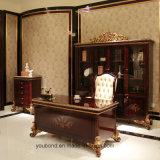 Italian Solid Wood Luxury Antique High Gloss Painting and Parts Covered Gold Foil Drawer Cabinet