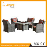 Modern Durable Rattan Plastic Wood Home/Hotel Table and Chair Fire Pit Garden Outdoor Furniture