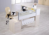 Elegant L Shape Office Desk with Modesty