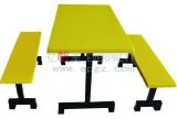 4-Person Yellow Fiber Glass Restaurant Table Chair (DT-05)