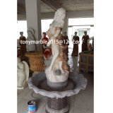 Lady Statue Stand Watering Stone Sculpture Fountain for Garden Decoration (SY-F003)