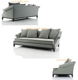 (CL-6601) Classic Restaurant Hotel Couch Wooden Fabric Living Room Sofa