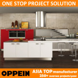 Oppein Modern Red Lacquer Wood Wholesale Modular Kitchen Cabinets (OP15-L13)