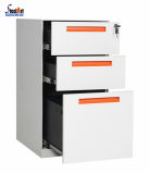 Grey Office File Storage Cabinet 3 Drawer Mobile Pedestal Cabinet
