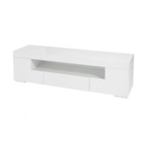 High Glass White MDF Melmine LCD TV Floor Stand Design
