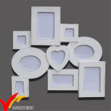 White Wooden Vintage Home Decoration Collage Photo Frame