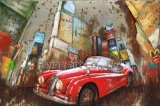 3D Metal Wholesale Street Oil Painting Reproduction for Cars