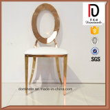 Round Back with Hollow High Quality Dining Room Wedding Gold Stainless Steel Chair