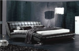 Modern Furniture Leather Bed with Bedding