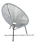 Metal Rattan Outdoor Indoor Leisure Acapulco Lounge White Chair