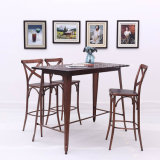 Vintage Rectangle High Cafe Bar Table with Metal Leg (SP-BT709)
