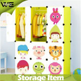 DIY Fashion Storage Cabinet Folding Kids Plastic Wardrobe