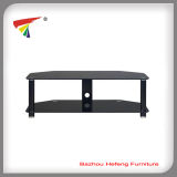 Solid Quality Black Tempered Glass TV Stand (TV027)