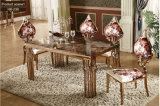 Modern Steel Golden Dining Room Chairs / Mable Dining Table Gold