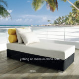 High Quality Synthetic Round Rattan PE-Rattan Outdoor Pool Double Lounge Bed (YTF326)