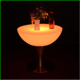 Novel Coffee Table LED Glowing Tables Stailess Steel Base Tables