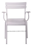 Dining Restaurant Garden Coffee Luxembourg Stacking Armchair White Side Chair