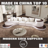 Modern White Leather Sofa with Chaise Set (Lz105)