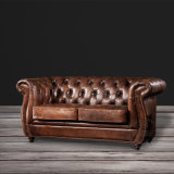 The Vintage Luxury Leather Reception Sofa