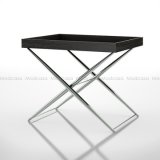 Best Sell! ! ! Stylish Simple Wooden / Stainless Steel Trebic Tray Side Table