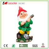 Trendy Resin Garden Gnome Statue with a Pickaxe for Home Decoration and Outdoor Ornaments