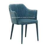 Wholesale Customized Color Retro Armrest Dining Velvet Upholstery Seat Fabric Chair