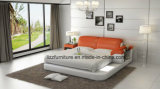 Nordic Style Modern Bedroom Italian Leather Soft Bed
