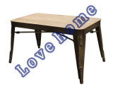 Modern Industrial Tolix Restaurant Knock Down Wooden Coffee Table