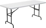 6ft Height Adjustable Folding Table