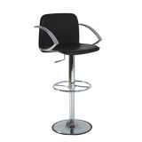 Artificial Leather Home Wishbone Bar Stool with Chromed Pedal (FS-405)